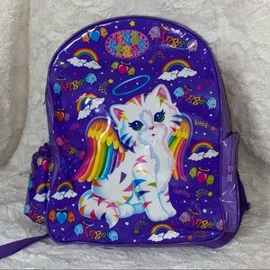 LISA FRANK ANGEL KITTY PURPLE VINYL GLITTER BACKPACK 💜🌈